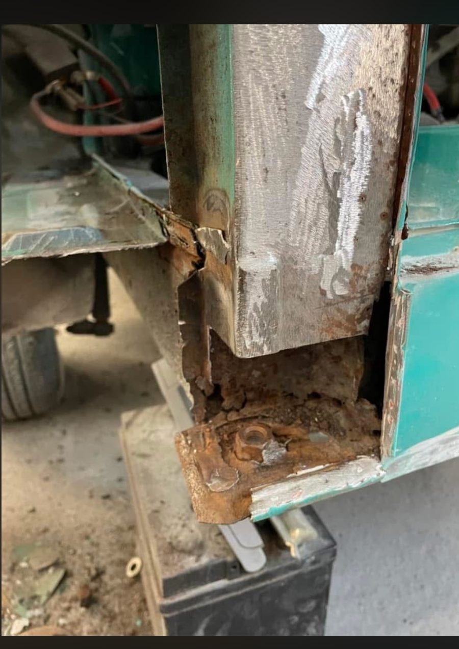 Classic VW camper rusted through before restoration