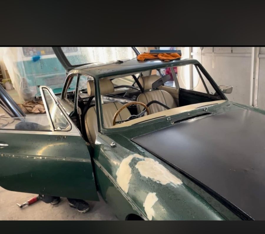 Tired MGB GT before restoration