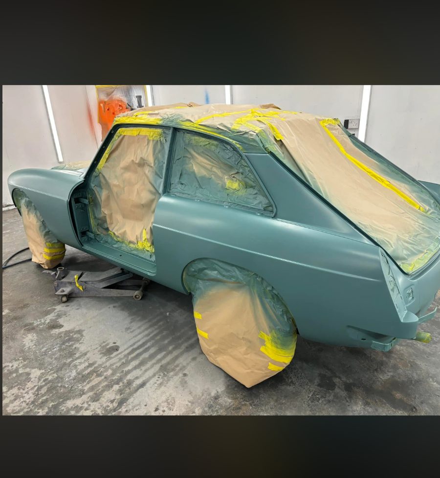 MGB GT prepped and primed